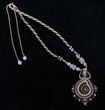 Handcrafted Macrame Ammonite Necklace #3199-1